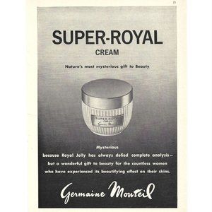 Germaine Monteil Super Royal Cream Beauty 1960s Vintage Print Ad 9 inch